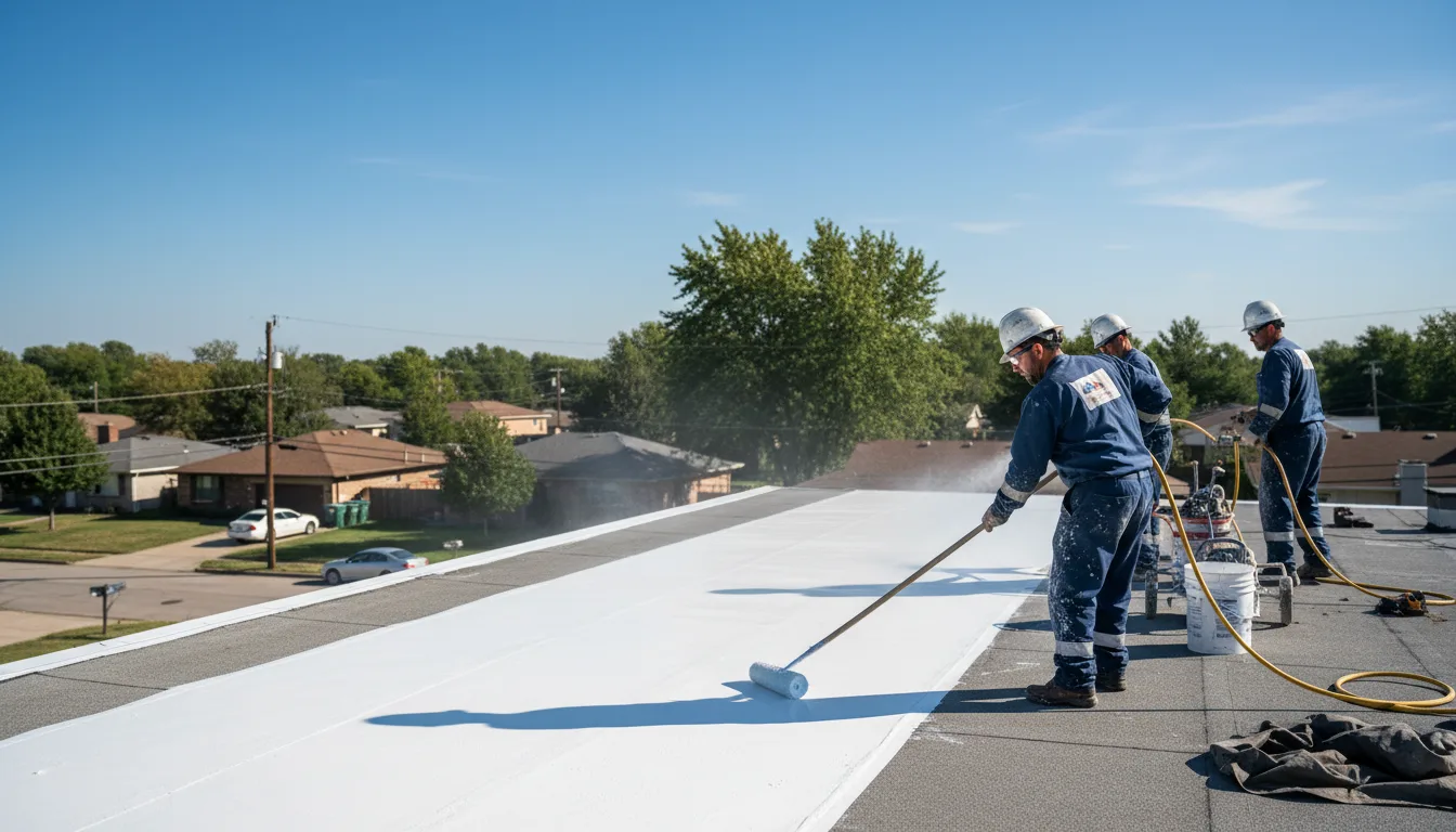 Commercial roof coating in Canfield, OH near me